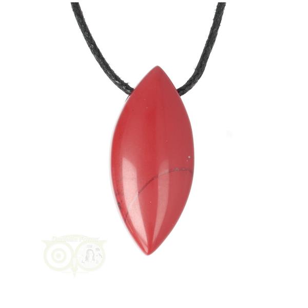 Grote foto rode jaspis ovaal hanger nr 14 11 gram kleding dames sieraden