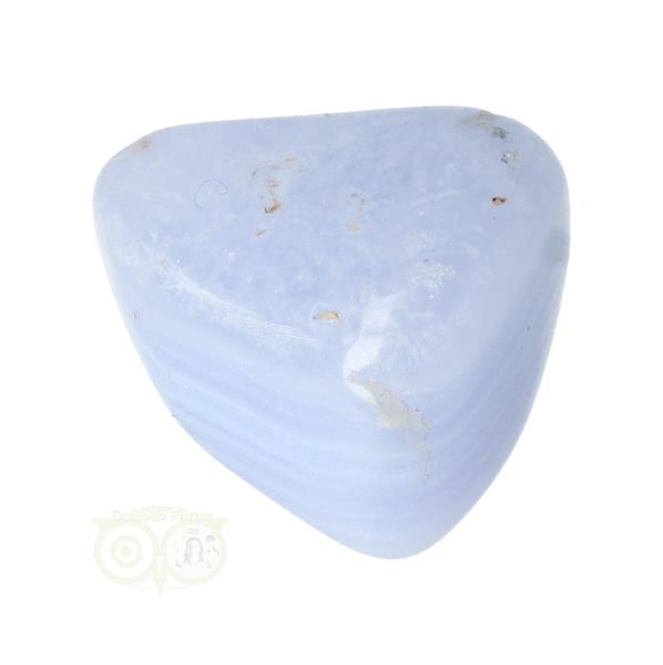 Grote foto blauwe chalcedoon blue lace agaat trommelsteen nr 23 22 gram verzamelen overige verzamelingen