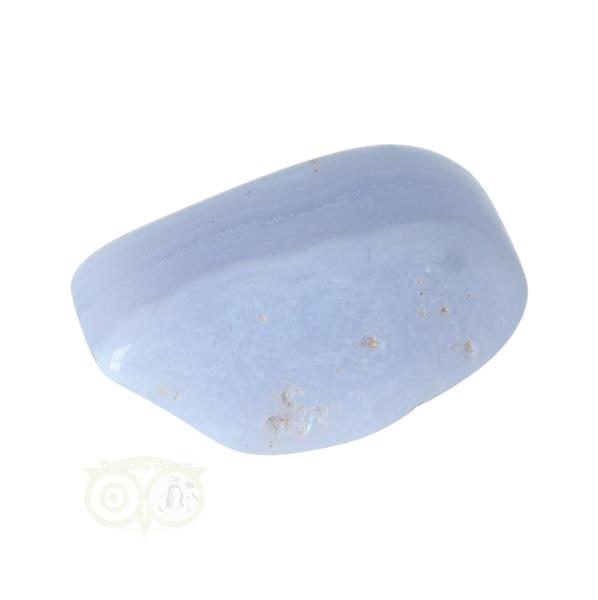 Grote foto blauwe chalcedoon blue lace agaat trommelsteen nr 18 24 gram verzamelen overige verzamelingen