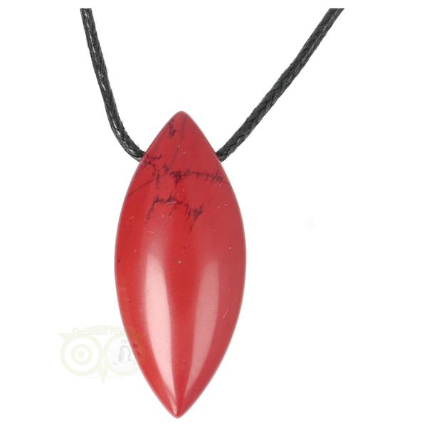 Grote foto rode jaspis ovaal hanger nr 8 11 gram kleding dames sieraden