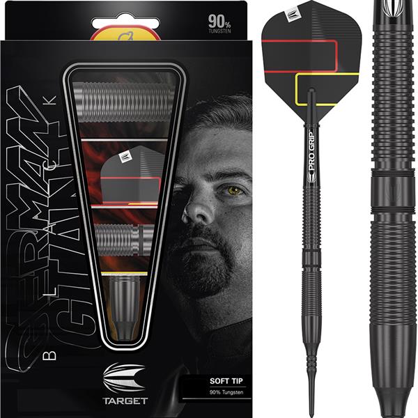 Grote foto softtip target gabriel clemens black 90 19 gram softtip sport en fitness darts