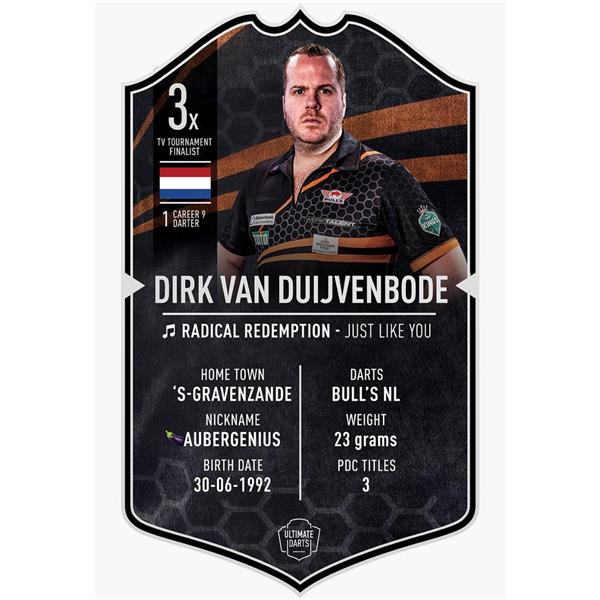 Grote foto ultimate card dirk van duijvenbode 37x25 cm ultimate card dirk van duijvenbode 37x25 cm sport en fitness darts