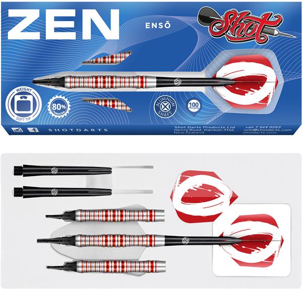 Grote foto softtip shot zen enso 80 softtip shot zen enso 80 20 gram sport en fitness darts