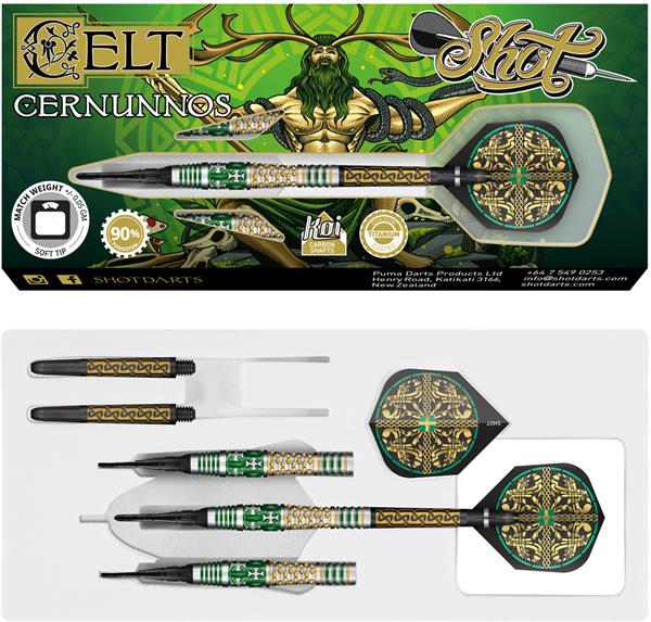 Grote foto softtip shot celt cernunnos 90 softtip shot celt cernunnos 90 20 gram sport en fitness darts