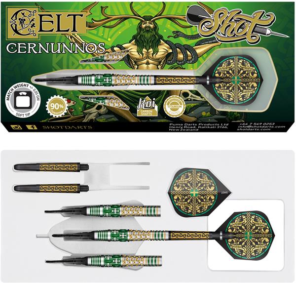 Grote foto softtip shot celt cernunnos 90 softtip shot celt cernunnos 90 20 gram sport en fitness darts