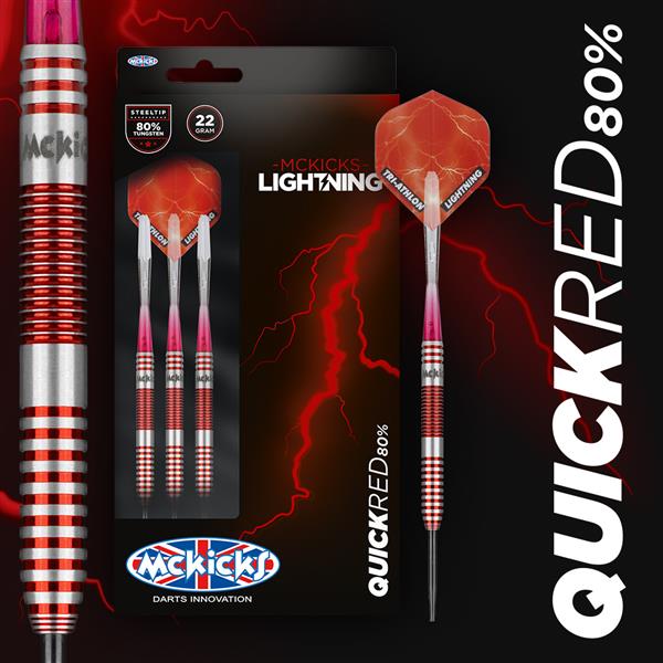 Grote foto mckicks quick red 80 mckicks quick red 80 24 gram sport en fitness darts