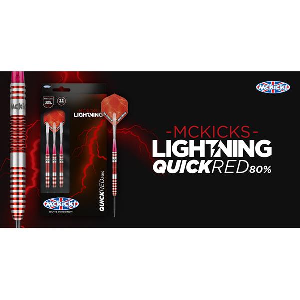 Grote foto mckicks quick red 80 mckicks quick red 80 24 gram sport en fitness darts