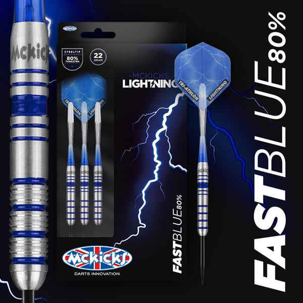 Grote foto mckicks fast blue 80 mckicks fast blue 80 24 gram sport en fitness darts