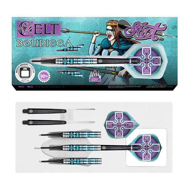Grote foto softtip shot celt boudicca 90 st. shot celt boudicca 90 20 gram sport en fitness darts