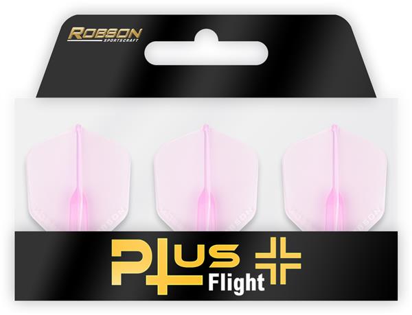 Grote foto robson plus flight crystal clear std.6 pink robson plus flight crystal clear std.6 pink sport en fitness darts