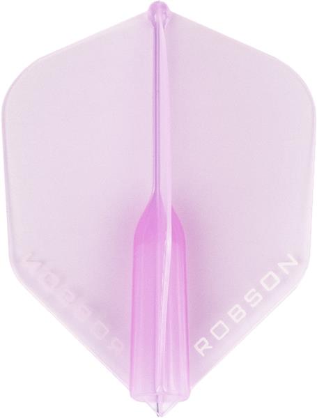 Grote foto robson plus flight crystal clear std.6 pink robson plus flight crystal clear std.6 pink sport en fitness darts