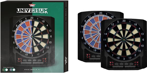 Grote foto bull universum intro electronic dartboard bull universum intro softtip board blue red sport en fitness darts