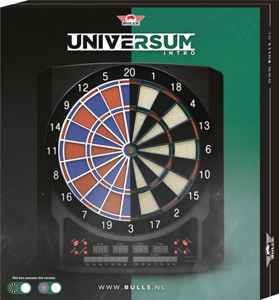 Grote foto bull universum intro electronic dartboard bull universum intro softtip board blue red sport en fitness darts