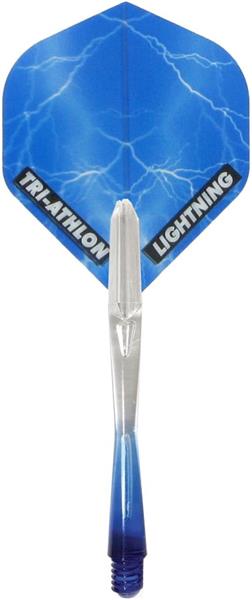 Grote foto mckicks thunder lightning blue flight shaft set mckicks thunder lightning blue flight shaft set sport en fitness darts