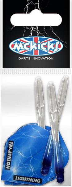 Grote foto mckicks thunder lightning blue flight shaft set mckicks thunder lightning blue flight shaft set sport en fitness darts