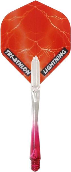 Grote foto mckicks thunder lightning red flight shaft set mckicks thunder lightning red flight shaft set sport en fitness darts