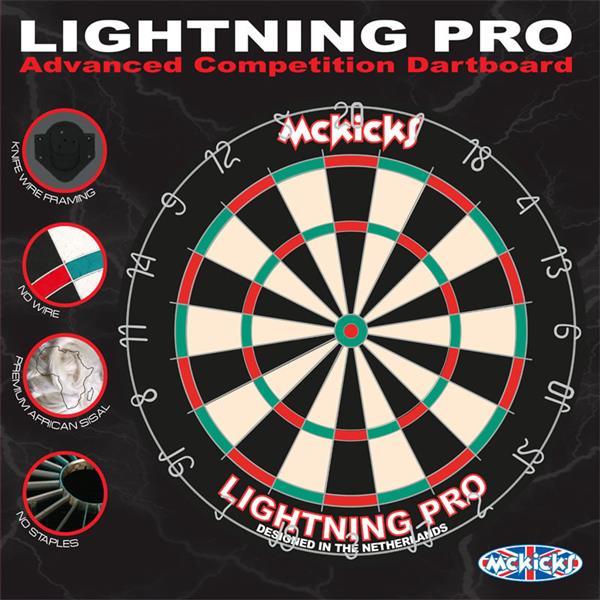 Grote foto mckicks lightning pro dartboard mckicks lightning pro dartboard sport en fitness darts