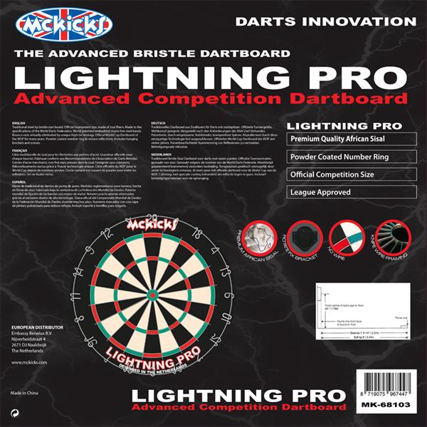 Grote foto mckicks lightning pro dartboard mckicks lightning pro dartboard sport en fitness darts