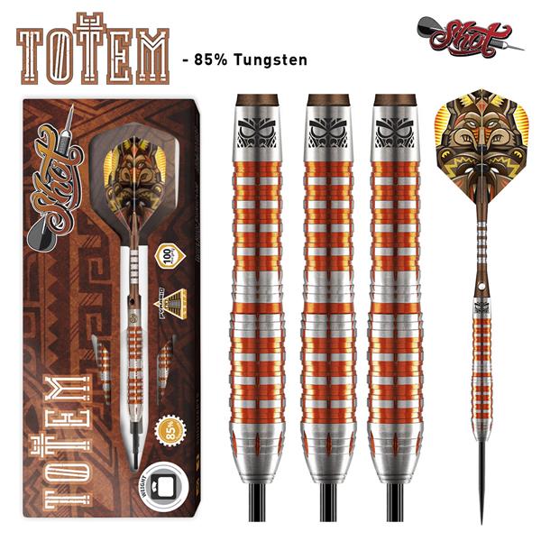 Grote foto shot totem 3 85 orange totem 3 85 orange 27 gram sport en fitness darts