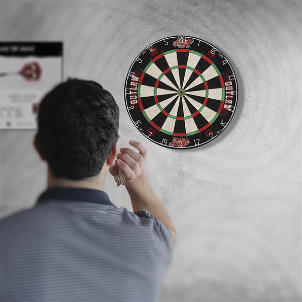 Grote foto shot outlaw bristle dartboard shot outlaw bristle dartboard sport en fitness darts