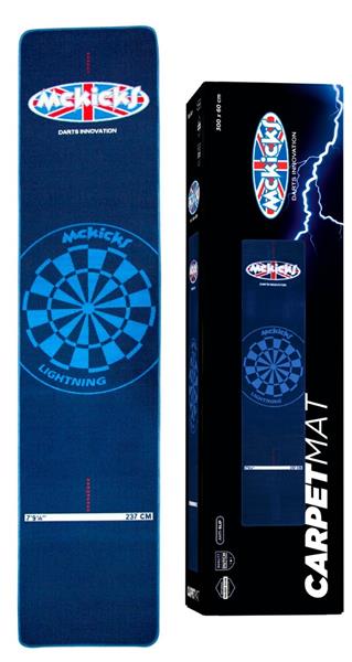 Grote foto carpet dartmat mckicks blue 300x65 cm carpet dartmat mckicks blue 300x65 cm sport en fitness darts