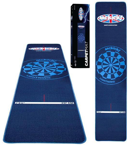 Grote foto carpet dartmat mckicks blue 300x65 cm carpet dartmat mckicks blue 300x65 cm sport en fitness darts