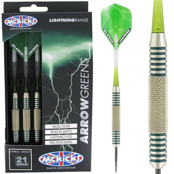 Grote foto mckicks arrow greens silver 21 mckicks arrow greens silver 21 sport en fitness darts