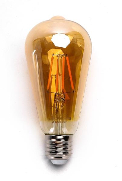 Grote foto kooldraadlamp 10 stuks e27 edison st64 amber glas led 4w 38w gloeilamp flame filament 220 huis en inrichting overige