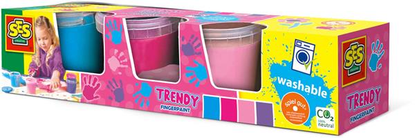 Grote foto ses vingerverf trendy 4 kleuren x145ml kinderen en baby overige