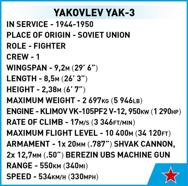 Grote foto cobi 5862 yakovlev yak 3 kinderen en baby overige