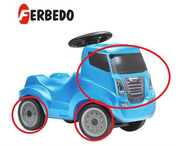 Grote foto ferbedo looptruck sticker kinderen en baby los speelgoed