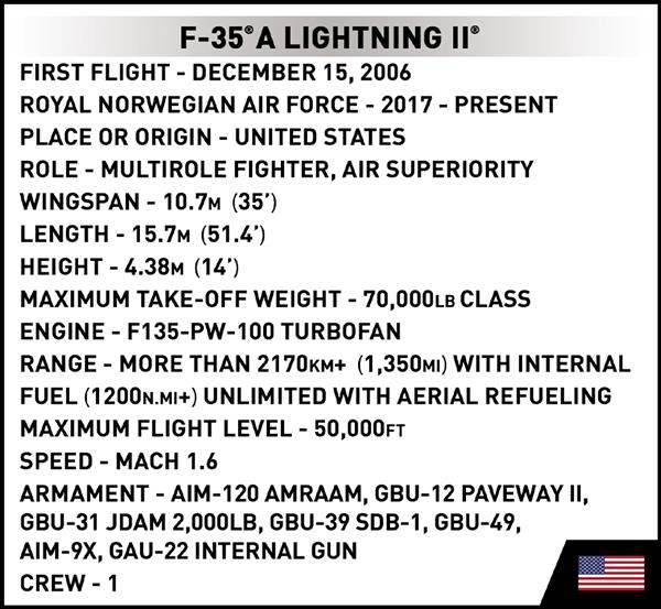 Grote foto cobi 5832 f 35a lightning ii kinderen en baby overige