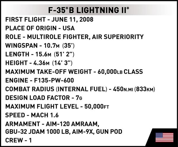 Grote foto cobi 5830 f 35b lightning ii raf kinderen en baby overige