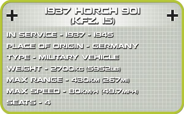 Grote foto cobi 2405 horch 901 kfz.15 kinderen en baby overige