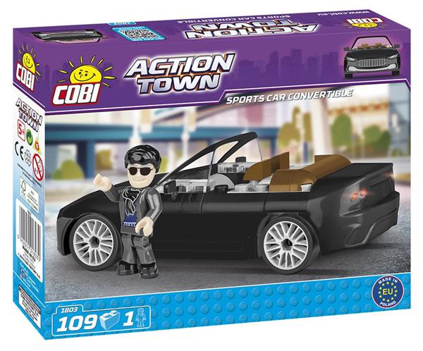 Grote foto cobi action town 1803 sportcar zwart cabrio kinderen en baby overige