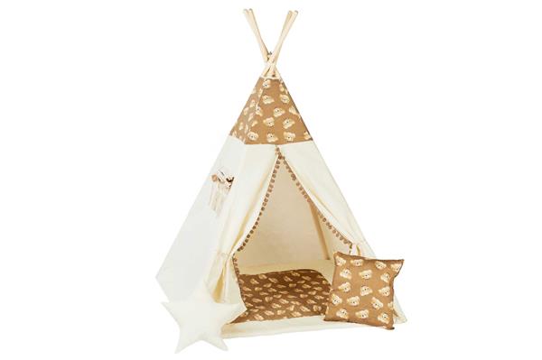 Grote foto tipi tent teddy bear met accessoires tipi 2 kussens en speelmat kinderen en baby overige