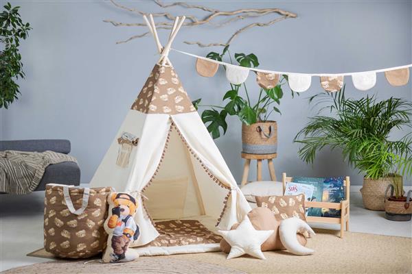Grote foto tipi tent teddy bear met accessoires tipi 2 kussens en speelmat kinderen en baby overige