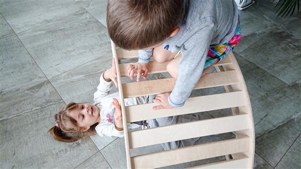 Grote foto houten klimboog xl 110cm balanceboard klimboog xl kinderen en baby overige