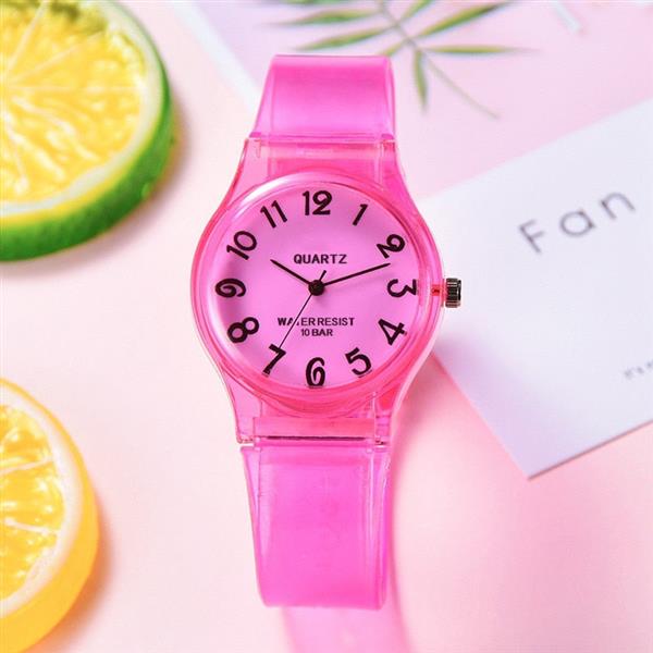 Grote foto transparante candy jelly watch dames waterdicht siliconen quartz studentenhorloge kleding dames horloges
