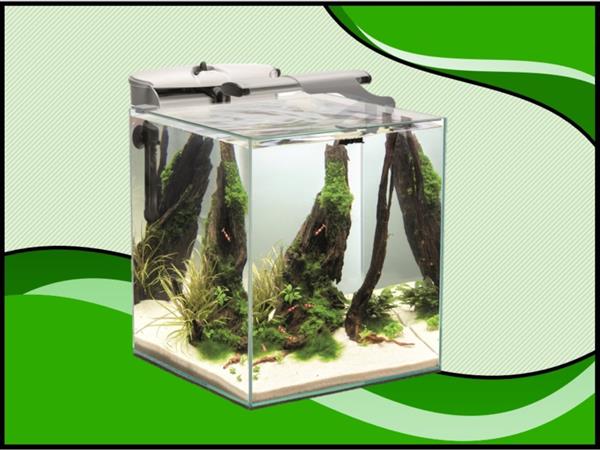 Grote foto aquael nano cube set duo 49 liter wit aquarium dieren en toebehoren vissenkommen
