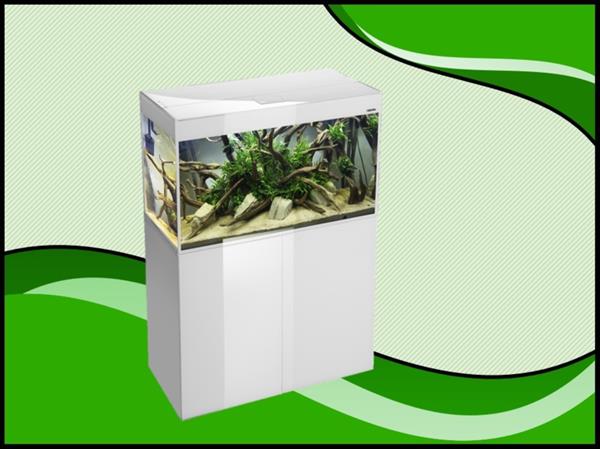 Grote foto aquael glossy 120 wit aquarium set inclusief glossy meubel dieren en toebehoren vissenkommen