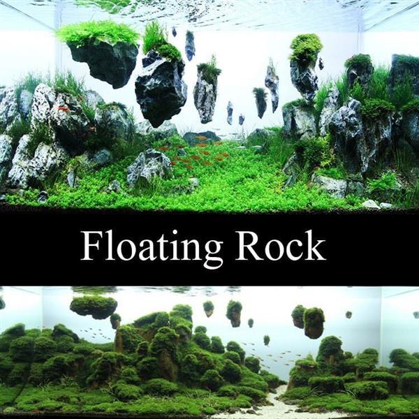 Grote foto suspended rock 8 20cm drijvende stenen aquarium decoratie stenen dieren en toebehoren vissenkommen