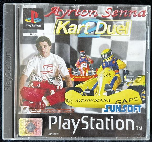 Grote foto ayrton senna kart duel 2 playstation 1 ps1 no manual spelcomputers games overige playstation games