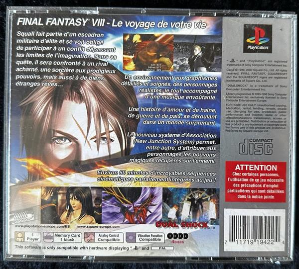 Grote foto final fantasy viii playstation 1 ps1 platinum spelcomputers games overige playstation games