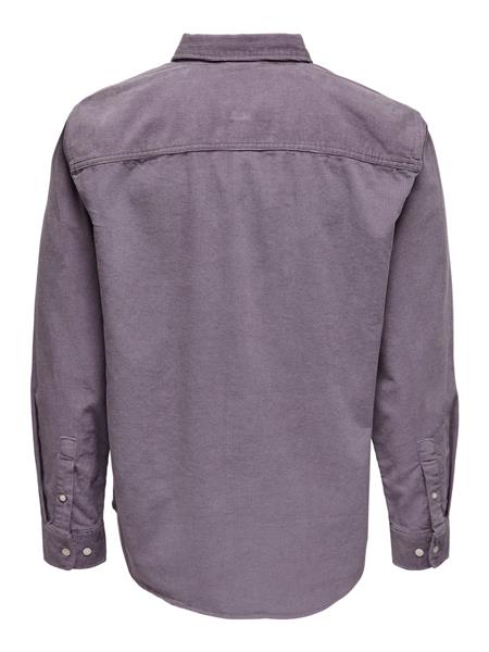 Grote foto alp relaxed washed corduroy shirt purple ash kledingmaat xs kleding heren truien en vesten