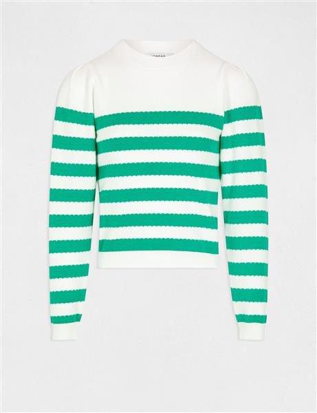 Grote foto long sleeved jumper with stripes 231 mjely kleding dames truien en vesten
