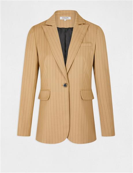 Grote foto straight jacket with stripes 231 valea kleding dames jassen zomer