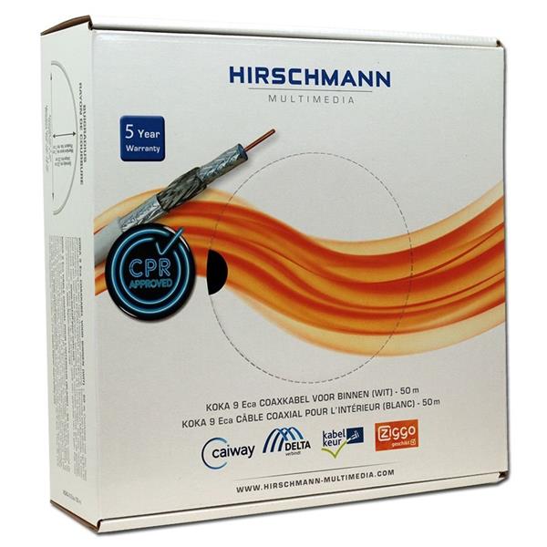 Grote foto hirschmann koka ts 9 eca coaxkabel per 50 meter audio tv en foto onderdelen en accessoires