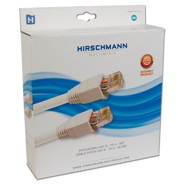 Grote foto hirschmann inkab 5 patchkabel cat 6 kleur wit audio tv en foto onderdelen en accessoires