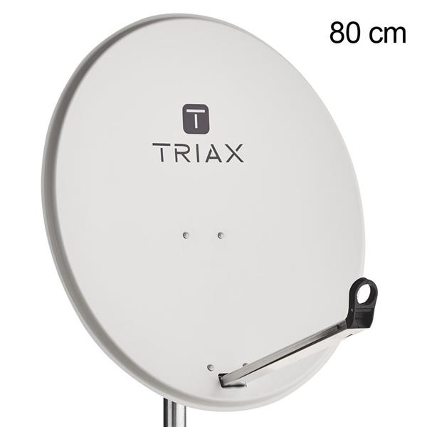 Grote foto triax tds 80cm schotel kleur 7035 lichtgrijs niet per post te verzenden telecommunicatie satellietontvangers